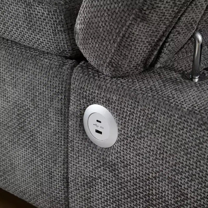Sofá cama modular seccional Whisen 270 - en forma de L de 6 plazas con otomana de almacenamiento, sofá de chenilla, personalizable para sala de estar y apartamento