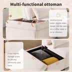 Sofá cama modular seccional Whisen 270 - en forma de L de 6 plazas con otomana de almacenamiento, sofá de chenilla, personalizable para sala de estar y apartamento