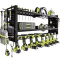 Hausource 3-Tier Power Tool Organizer Shelving Heavy Duty Storage Rack, Black