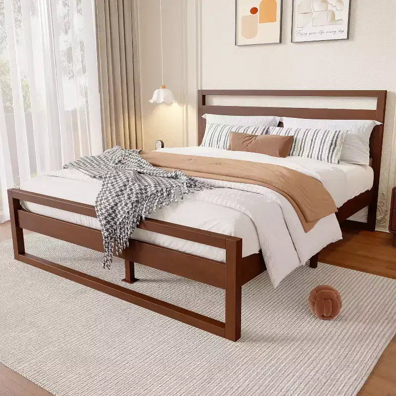 Christopher Knight Home Orinda - Cama de plataforma minimalista contemporánea con cabecero y pie de cama abiertos