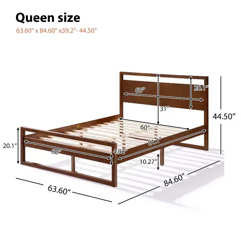 Christopher Knight Home Orinda - Cama de plataforma minimalista contemporánea con cabecero y pie de cama abiertos