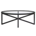 Mesa de centro redonda/ovalada Mesa auxiliar de cristal Mesa de cóctel Mesa de sofá Mesa lateral Mesa de centro, Negro/Cerezo-ModernLuxe