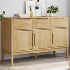 vidaXL Aparador Armario de Almacenamiento Muebles Hogar Salón Madera Maciza Pino