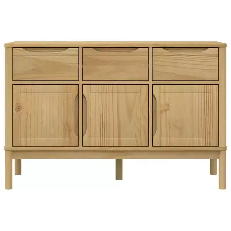 vidaXL Aparador Armario de Almacenamiento Muebles Hogar Salón Madera Maciza Pino