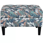 Christopher Knight Home Karaugh Otomana de almacenamiento con diseño floral contemporáneo y patas de abedul