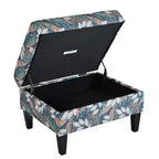 Christopher Knight Home Karaugh Otomana de almacenamiento con diseño floral contemporáneo y patas de abedul