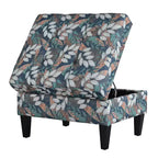 Christopher Knight Home Karaugh Otomana de almacenamiento con diseño floral contemporáneo y patas de abedul