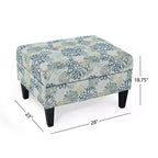 Christopher Knight Home Karaugh Otomana de almacenamiento con diseño floral contemporáneo y patas de abedul