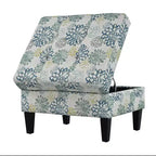 Christopher Knight Home Karaugh Otomana de almacenamiento con diseño floral contemporáneo y patas de abedul