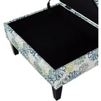 Christopher Knight Home Karaugh Otomana de almacenamiento con diseño floral contemporáneo y patas de abedul