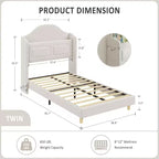 Base de Cama Doble Tapizada en Terciopelo con Cabecero de Almacenamiento con Alas, Luces LED, Soporte de Láminas de Madera, No Requiere Somier, Diseño de Plataforma.