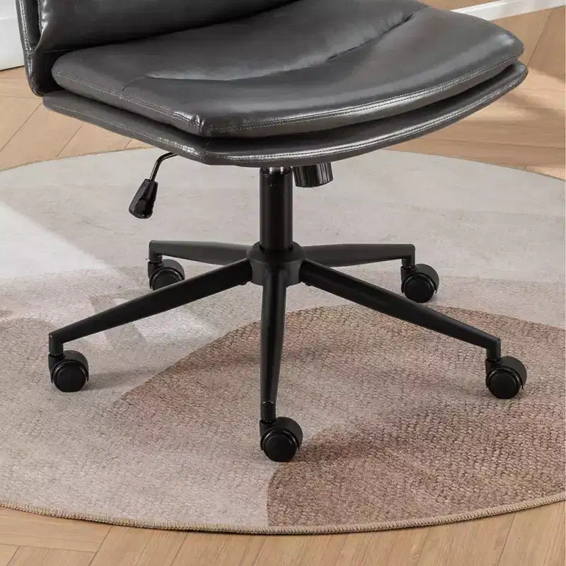Silla de oficina giratoria ajustable Vatros con asiento ancho
