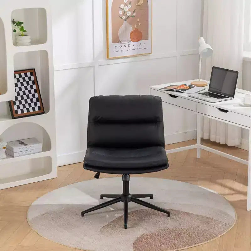 Silla de oficina giratoria ajustable Vatros con asiento ancho