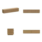 Mueble de TV Moderno de Madera Famapy con Tiras Decorativas - Almacenamiento Elegante para Salas de Estar