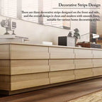 Mueble de TV Moderno de Madera Famapy con Tiras Decorativas - Almacenamiento Elegante para Salas de Estar