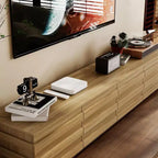 Mueble de TV Moderno de Madera Famapy con Tiras Decorativas - Almacenamiento Elegante para Salas de Estar