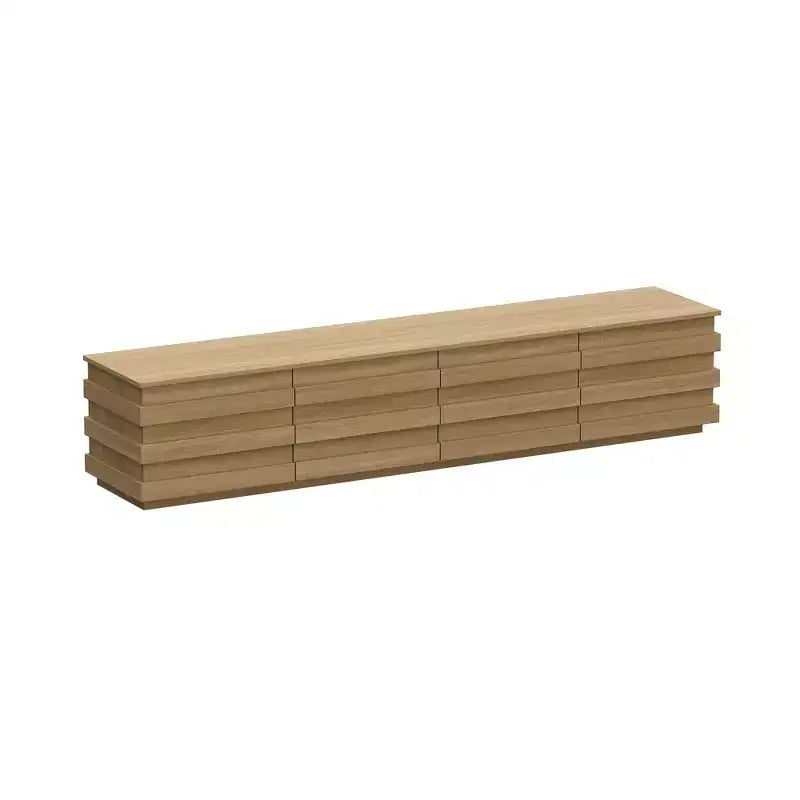 Mueble de TV Moderno de Madera Famapy con Tiras Decorativas - Almacenamiento Elegante para Salas de Estar