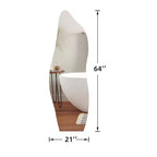 Espejo de pared sin marco con forma irregular, similar a una piedra