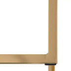 LeisureMod Quincy - Juego de 2 taburetes de bar tapizados en piel con estructura de metal dorado, sillas de altura de mostrador para isla de cocina