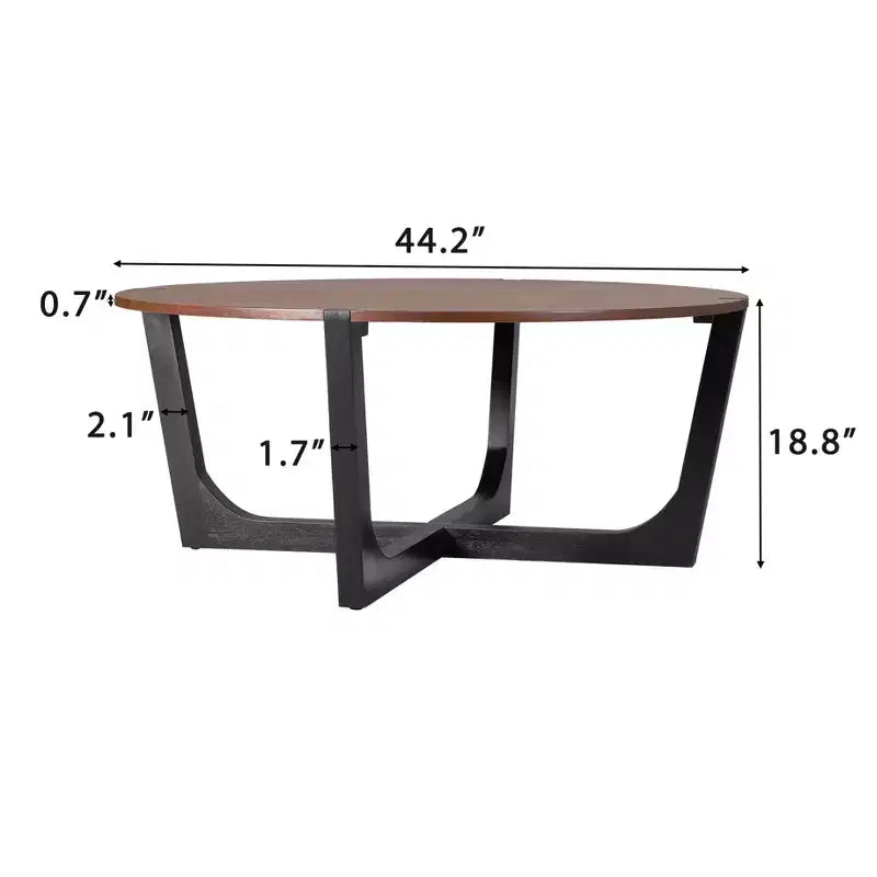 Mesa de centro redonda moderna Vandor de 44 pulgadas de madera de acacia de Christopher Knight Home