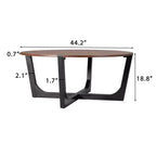 Mesa de centro redonda moderna Vandor de 44 pulgadas de madera de acacia de Christopher Knight Home