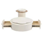Mesa de centro giratoria 360°, mesa de centro redonda anidable con tapa de flor y 2 cajones, mesa auxiliar de cóctel, mesa auxiliar, mesa lateral - ModernLuxe