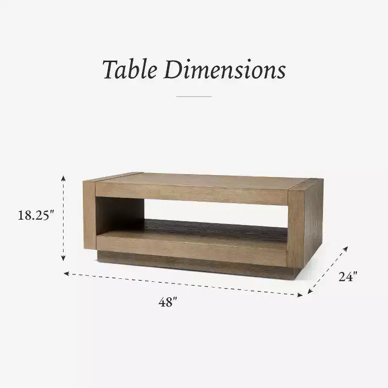 Mesa de centro contemporánea de madera Maven Lane Artemis