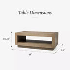 Mesa de centro contemporánea de madera Maven Lane Artemis