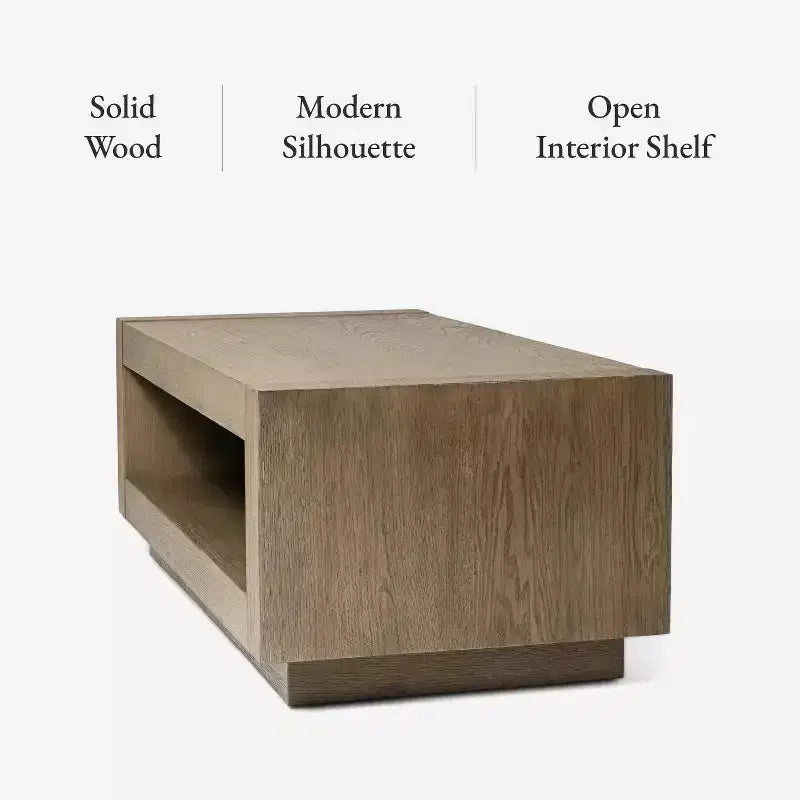 Mesa de centro contemporánea de madera Maven Lane Artemis