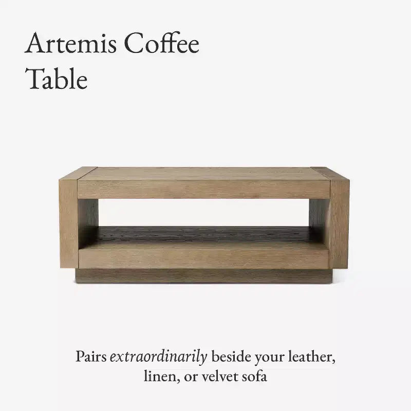 Mesa de centro contemporánea de madera Maven Lane Artemis