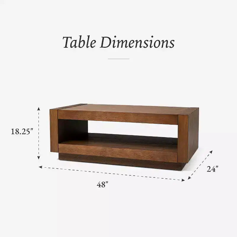 Mesa de centro contemporánea de madera Maven Lane Artemis