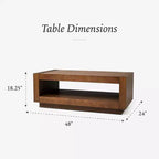 Mesa de centro contemporánea de madera Maven Lane Artemis