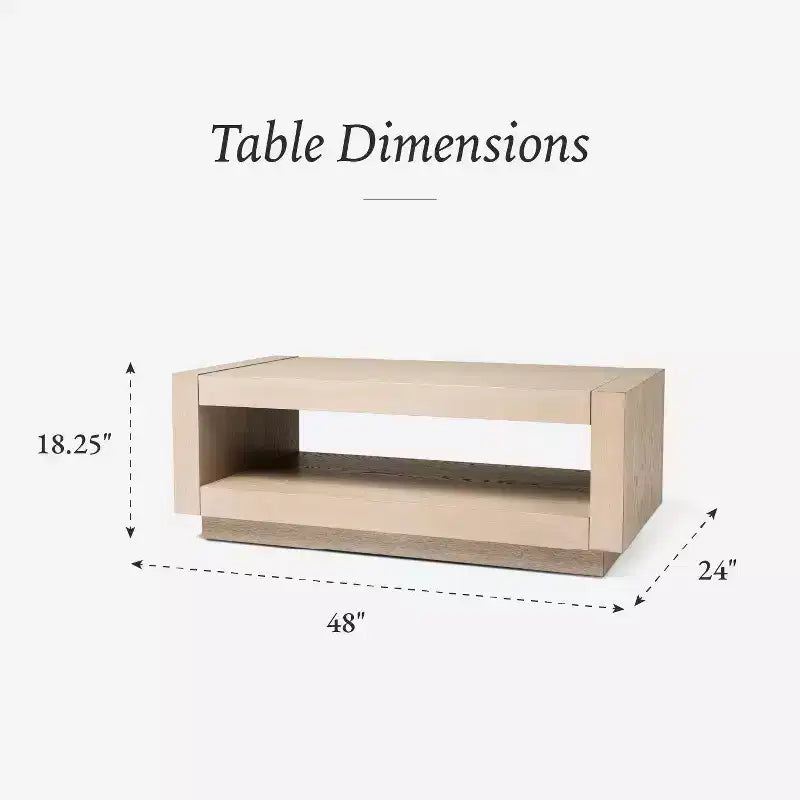 Mesa de centro contemporánea de madera Maven Lane Artemis