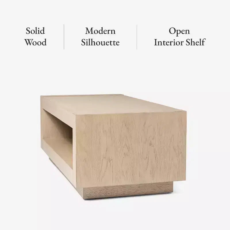 Mesa de centro contemporánea de madera Maven Lane Artemis