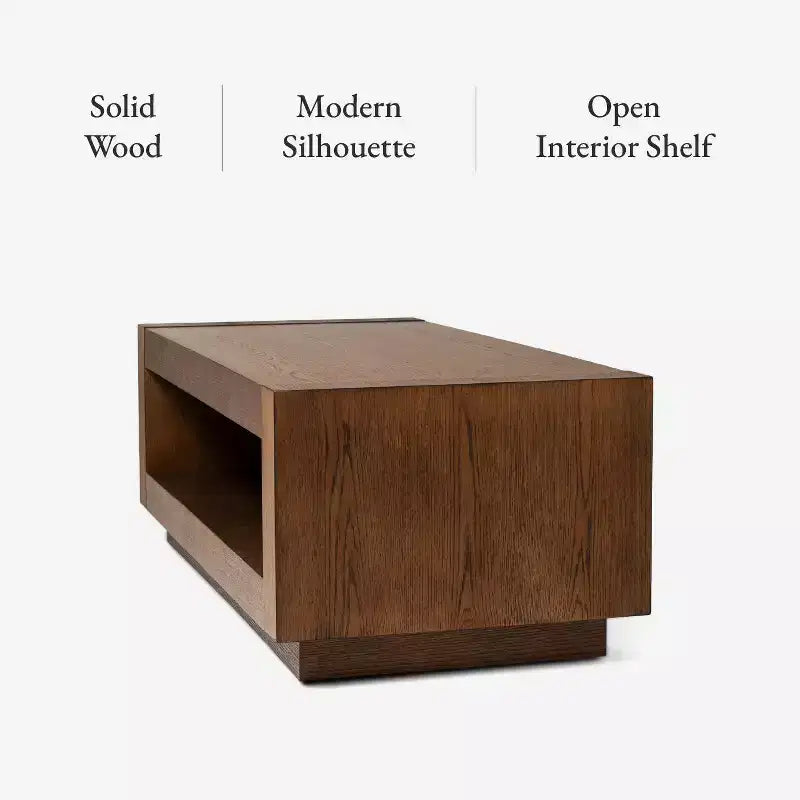 Mesa de centro contemporánea de madera Maven Lane Artemis