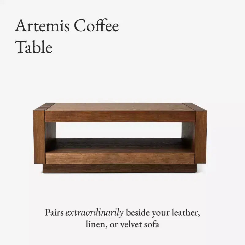 Mesa de centro contemporánea de madera Maven Lane Artemis