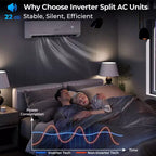 Costway 12000 BTU Mini Split Air Conditioner & Heater with 1 Ton Heat Pump Installation Kit