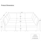 Seccional cama Belffin de 9 plazas - Sofá nube convertible con pana de felpa y almacenamiento en todos los módulos