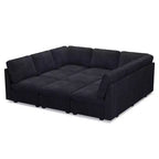 Belffin 9-Seater Sleeper Sectional - Convertible Cloud Couch with Plush Corduroy & All-Module Storage