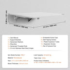Mesa plegable de pared VEVOR, mesa abatible de pared de 31.5 x 19.69 pulgadas, escritorio flotante con soporte de hierro, escritorio plegable