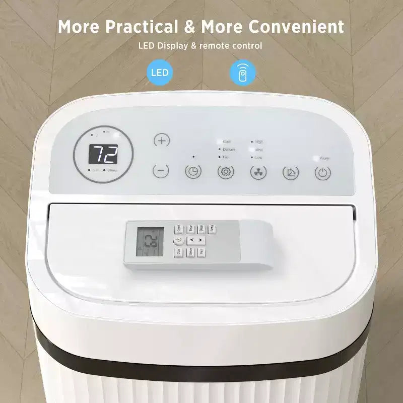 ZAFRO 12,000 BTU Portable Air Conditioners Cool Rooms up to 550 Sq.ft, Portable AC with Cool&Fan&Dehumidifier&Sleep, White