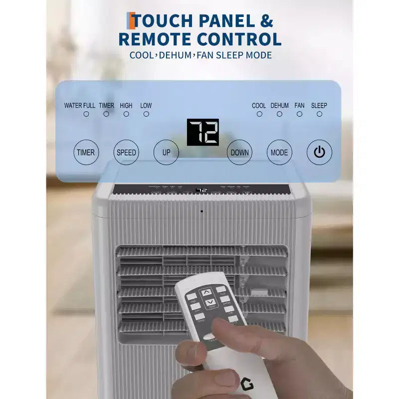 8,000 BTU Portable Air Conditioner Up to 350 Sq.Ft, 3-In-1 Small AC Unit with Cool/Fan/Dehumidifier