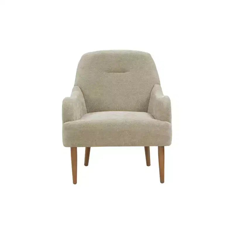 Sillón moderno, sillón de chenilla, sillón auxiliar de estilo moderno con patas de madera, diseño cómodo para sala de estar, dormitorio