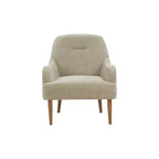 Sillón moderno, sillón de chenilla, sillón auxiliar de estilo moderno con patas de madera, diseño cómodo para sala de estar, dormitorio