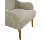 Sillón moderno, sillón de chenilla, sillón auxiliar de estilo moderno con patas de madera, diseño cómodo para sala de estar, dormitorio
