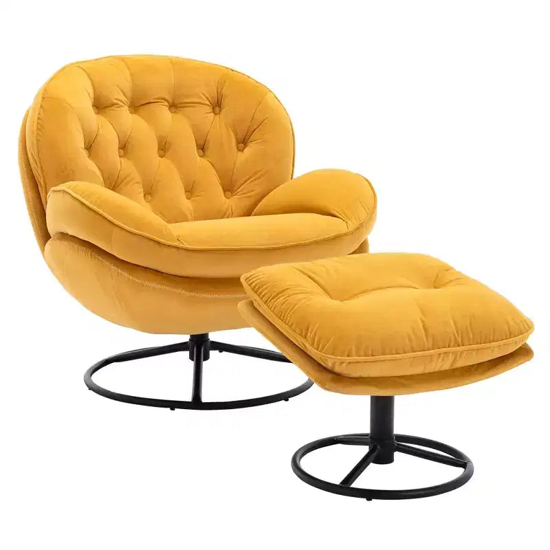 Sillones modernos para dormitorio con otomana, sillón de ocio con asiento acolchado