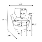 Sillón moderno giratorio con base dorada de acero inoxidable, para sala de estar o dormitorio