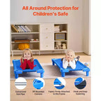 Cuna apilable para niños, cunas portátiles para siestas de niños pequeños, cunas de guardería de tamaño estándar de 52 L x 23 W para niños, camas de guardería para aulas preescolares