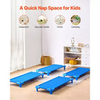 Cuna apilable para niños, cunas portátiles para siestas de niños pequeños, cunas de guardería de tamaño estándar de 52 L x 23 W para niños, camas de guardería para aulas preescolares