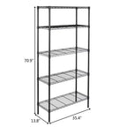 Estantería de metal Karl Home de 35.43 pulgadas de ancho